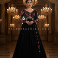 Designer Black Georgette Indian Outfit with Multicolor Embroidery – Palkhi Fashion