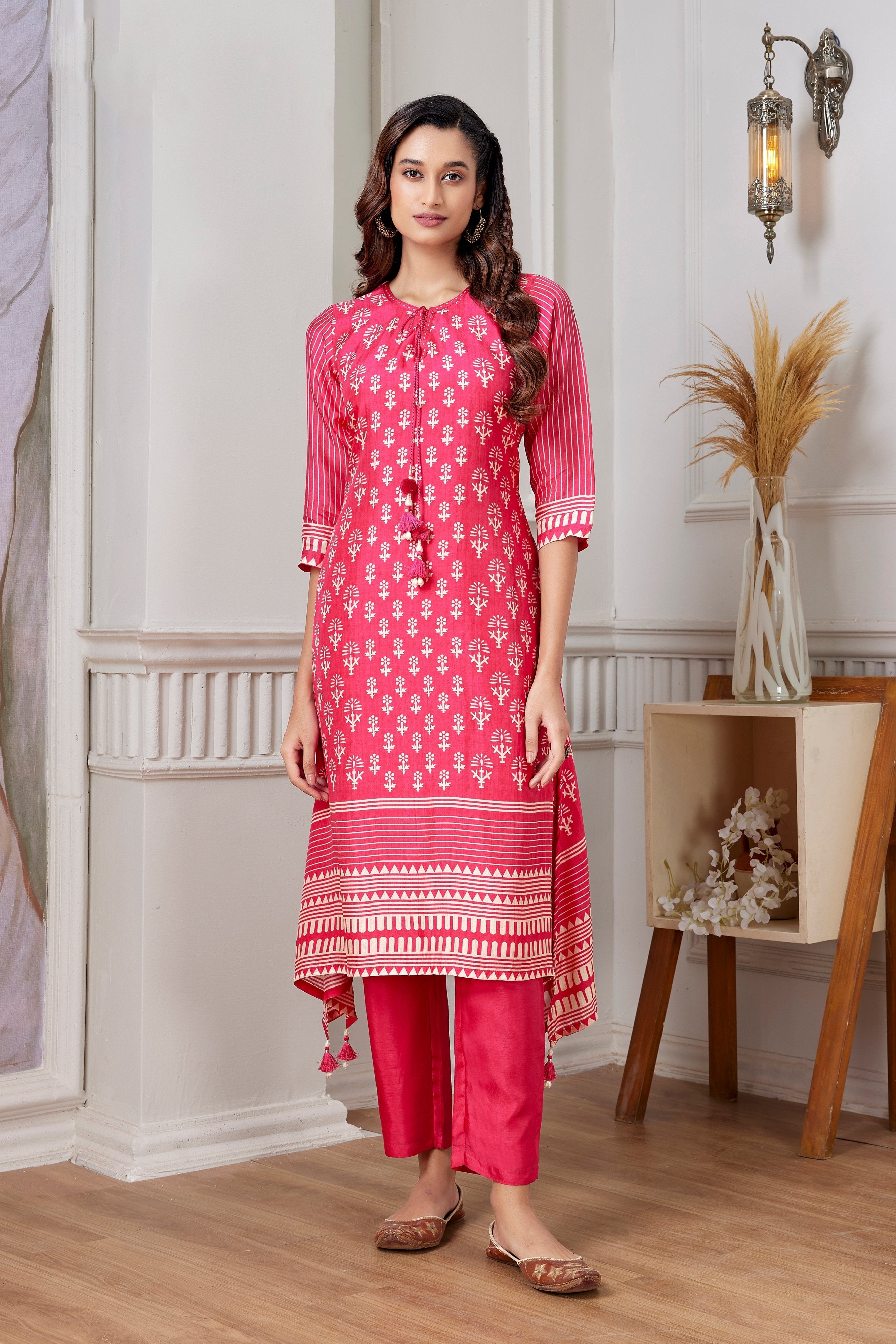 Designer Pink Color Handloom Silk Salwar Kameez – Palkhi Fashion