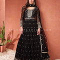 Elegance in Embroidery: Signature Black Indian Outfit From Palkhi Fashion