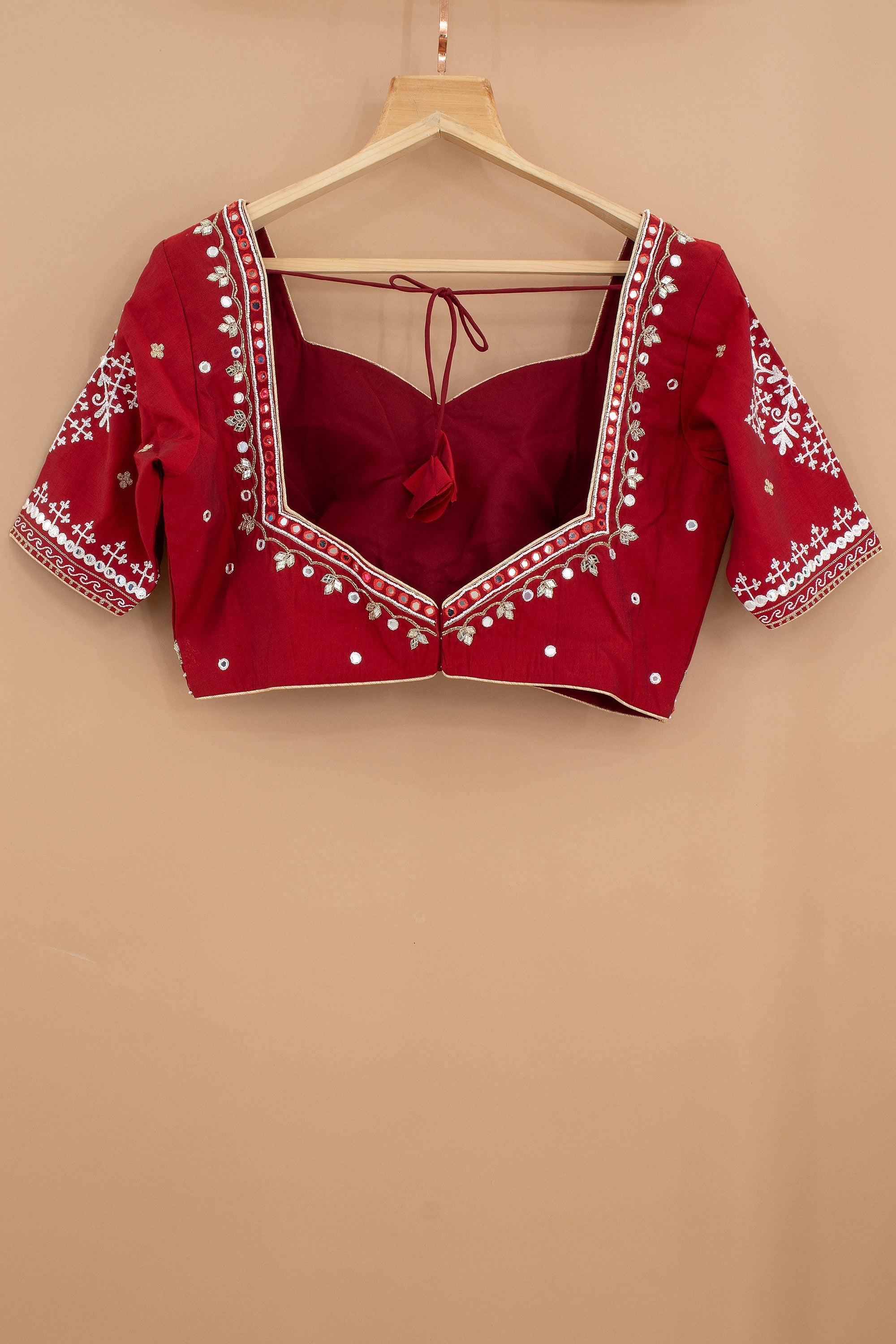 Elegant Maroon Navratri Chaniya Choli with Mirror & Embroidery – Palkhi Fashion