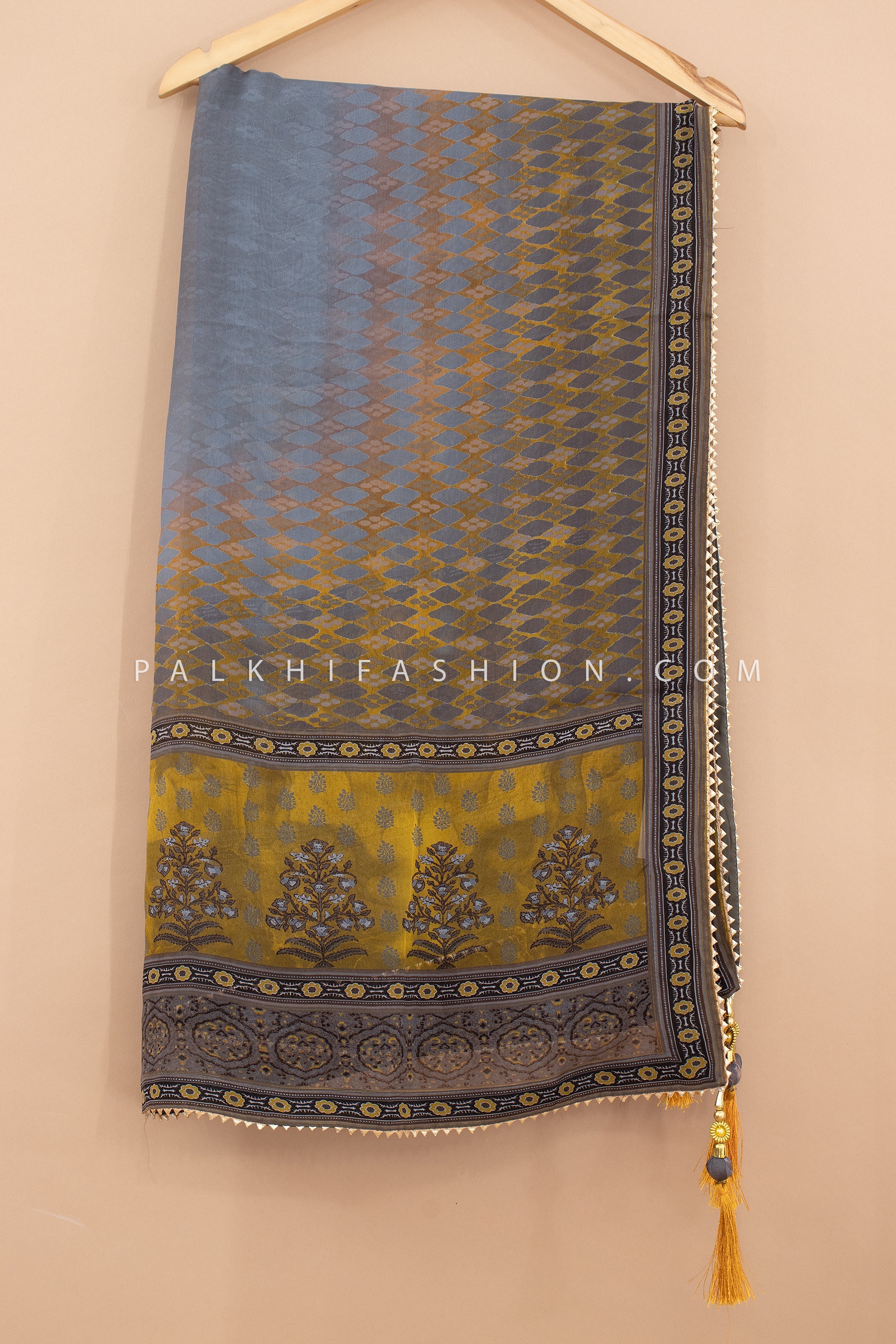 Elegant Multicolor Printed Silk Designer Lehenga Choli – Palkhi Fashion
