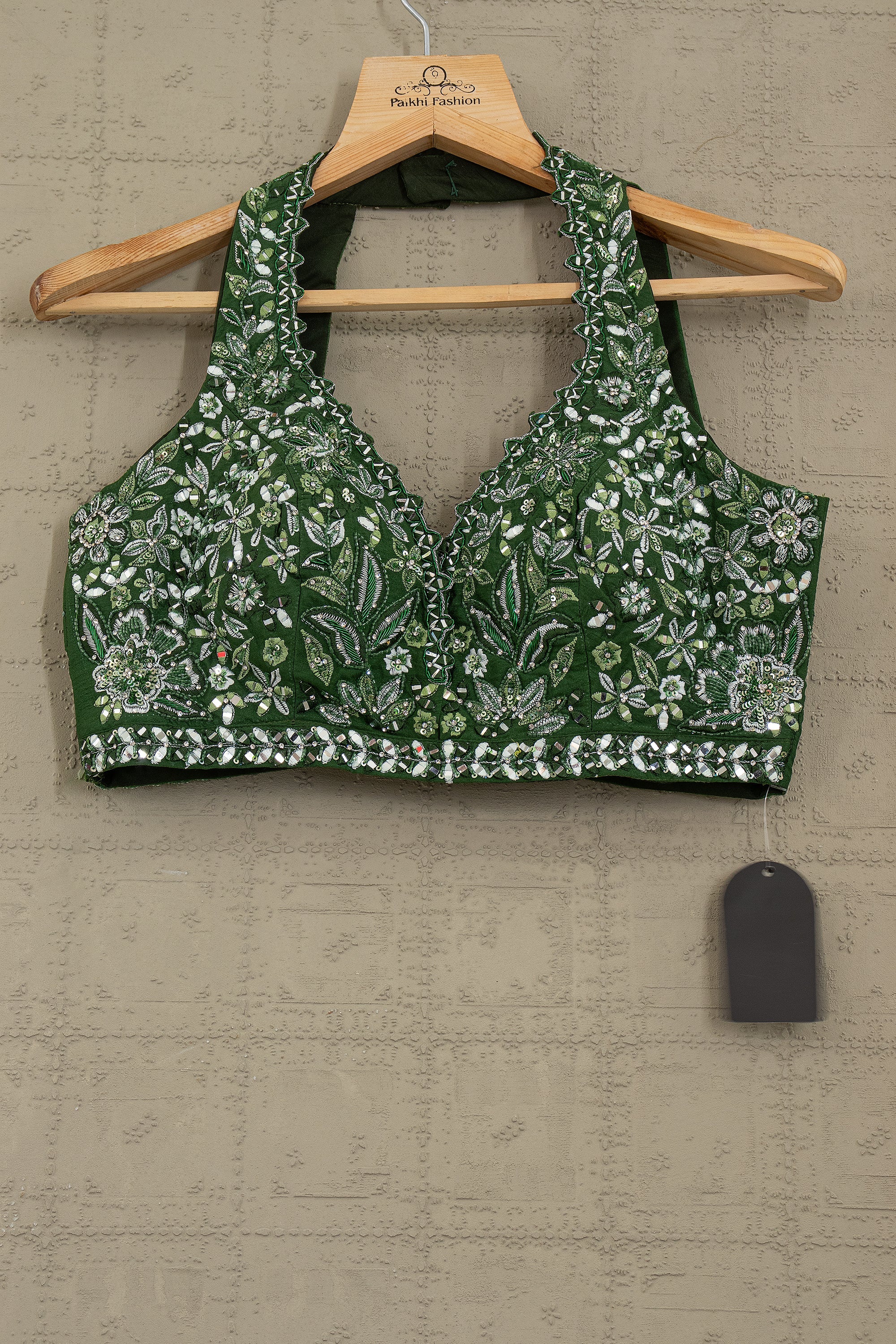 💚 Emerald Bloom: Hand - Embroidered Green Lehenga Choli – Palkhi Fashion