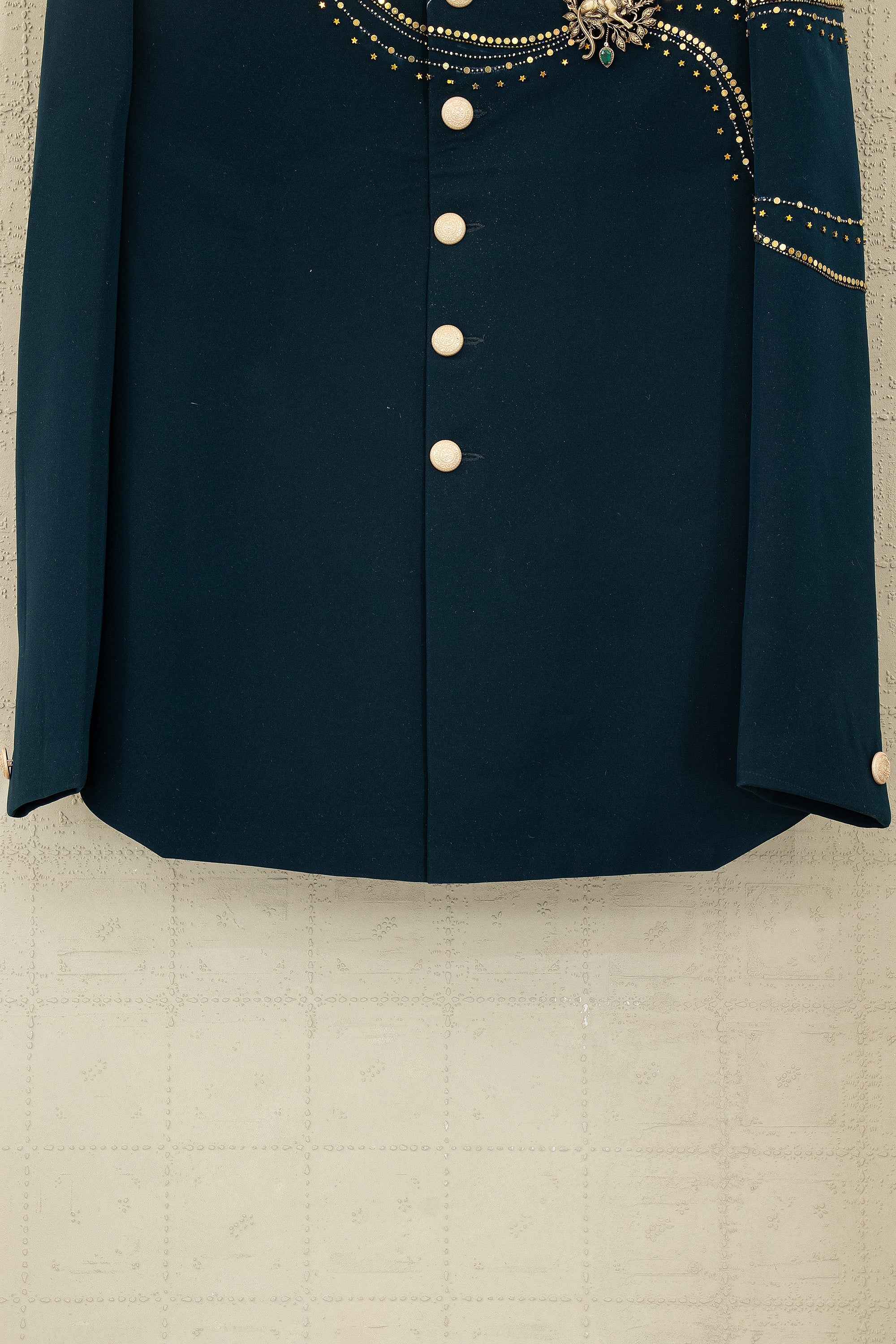 Men's Emerald Green Designer Indo-Western Suit | Palkhi Fashion Men's Emerald Green Designer Indo-Western Suit | Palkhi Fashion