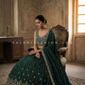 Emerald Green Sequin Embroidered Lehenga Choli for Weddings – Palkhi Fashion Houston