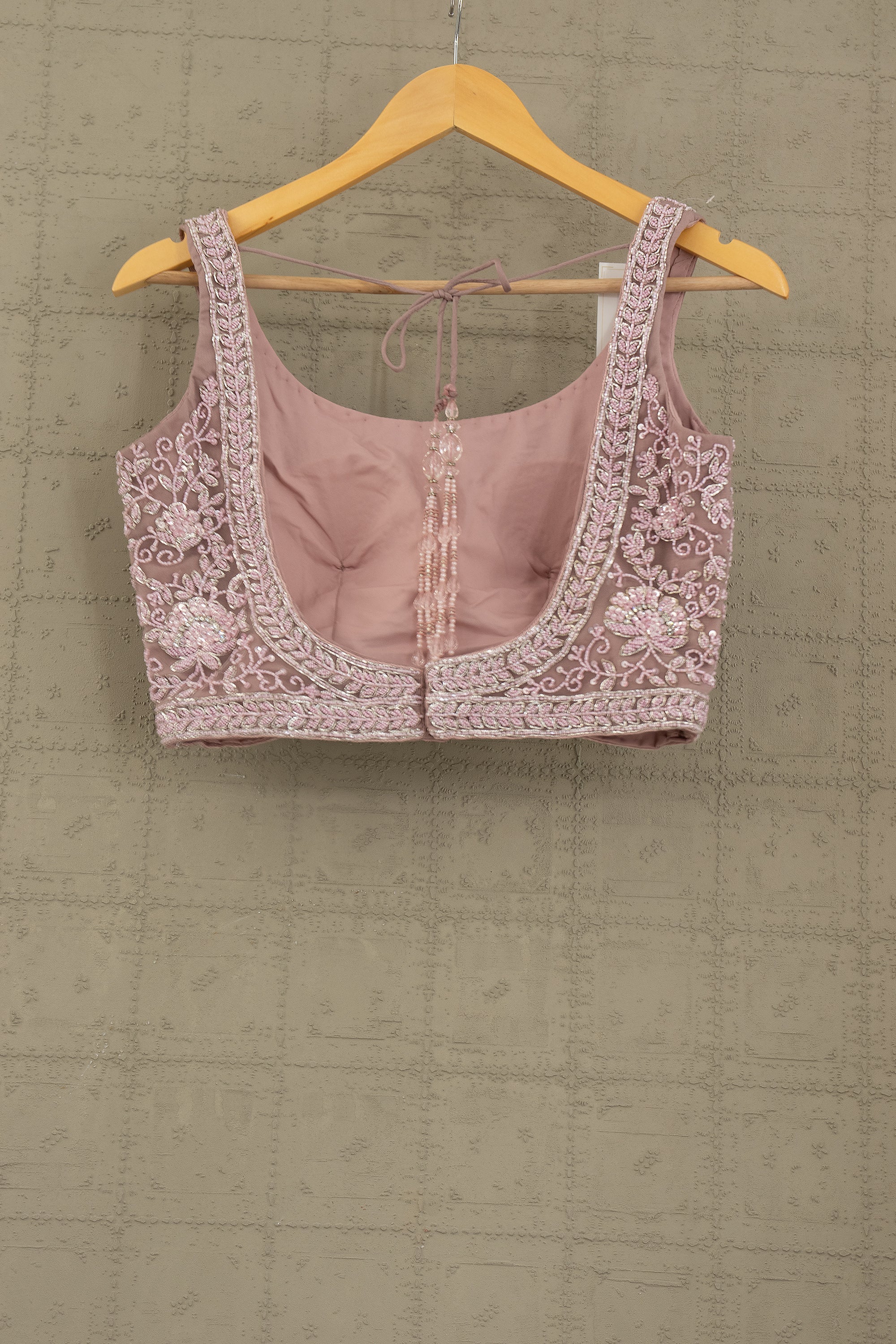 Ethereal Elegance: Lilac Soft Net Bead Embroidered Lehenga Choli – Palkhi Fashion