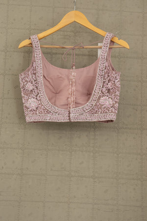 Ethereal Elegance: Lilac Soft Net Bead Embroidered Lehenga Choli – Palkhi Fashion