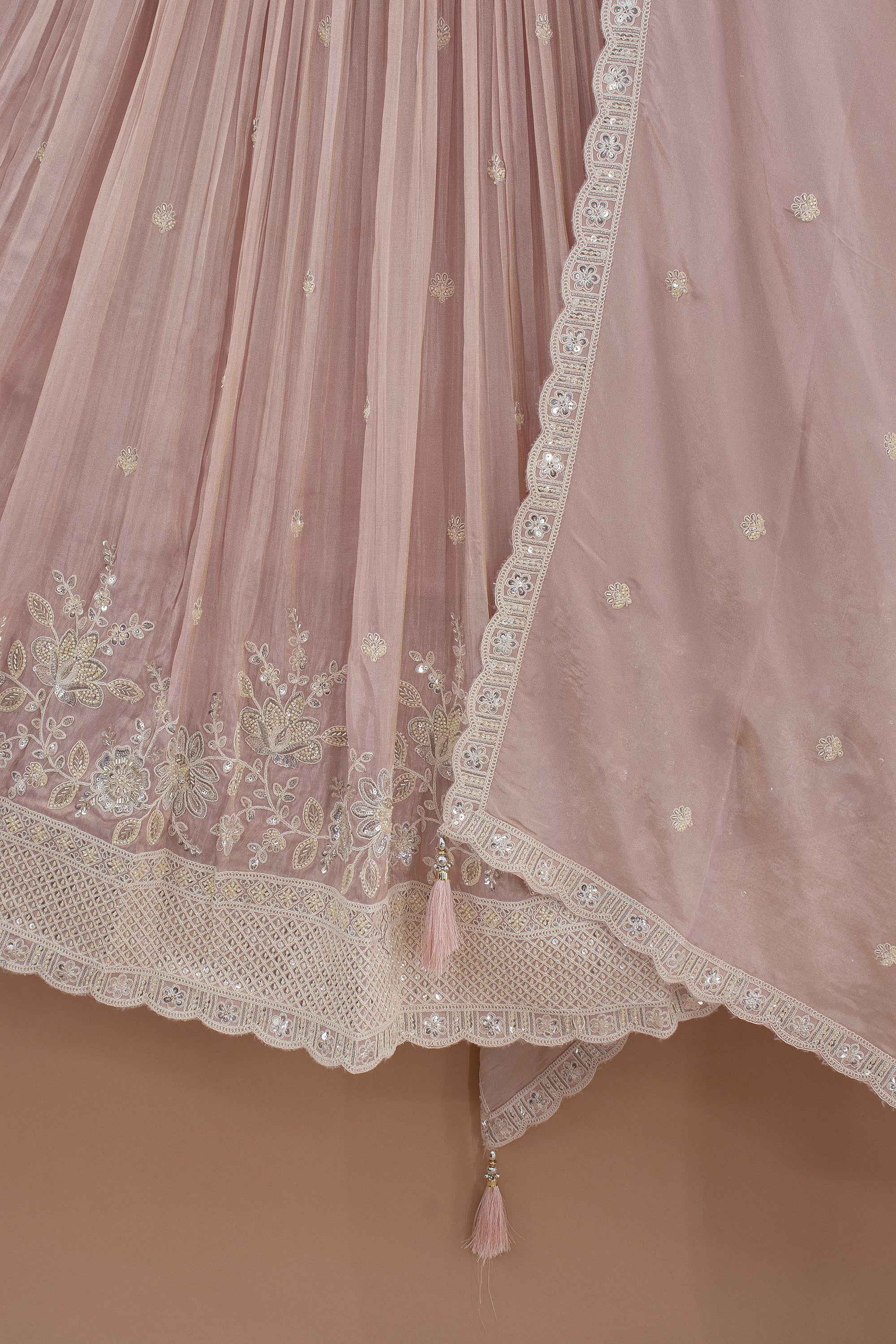 🌸 Ethereal Mauve: Pastel Mauve Designer Lehenga Choli with Handwork – Palkhi Fashion