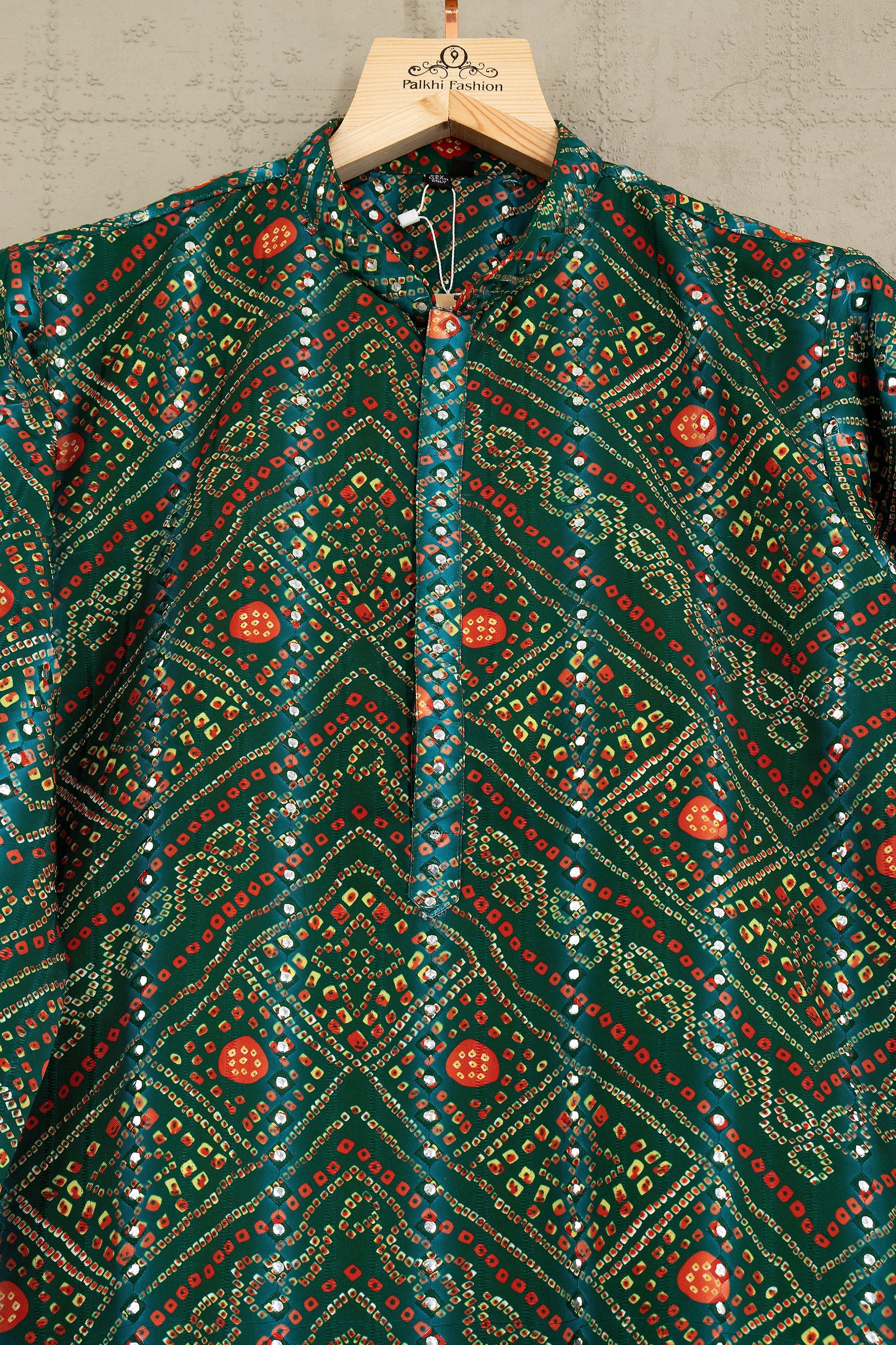 🪔 Festive Bandhani Charm: Traditional Kurta Pants Set – Palkhi Fashion