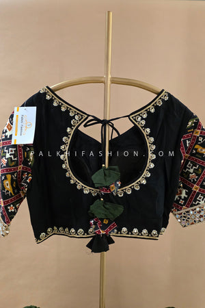 Green & Black Mirror - Work Chaniya Choli with Patola Blouse – Palkhi Fashion