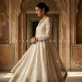 Ivory Royale — Pure Banarasi Weaving Anarkali Suit with Handwork
