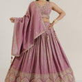Lavish Mauve Lehenga Choli with Bead & Handwork – Palkhi Fashion