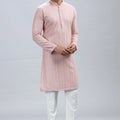 Majestic Mauve Kurta Pajama Set With Elegant Work – Palkhi Fashion