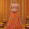 🧡 Marigold Bloom: Light Orange Designer Lehenga Choli with Embellished Blouse – Palkhi Fashion