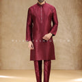 Maroon Soft Silk Men’s Kurta Pajama – Palkhi Fashion