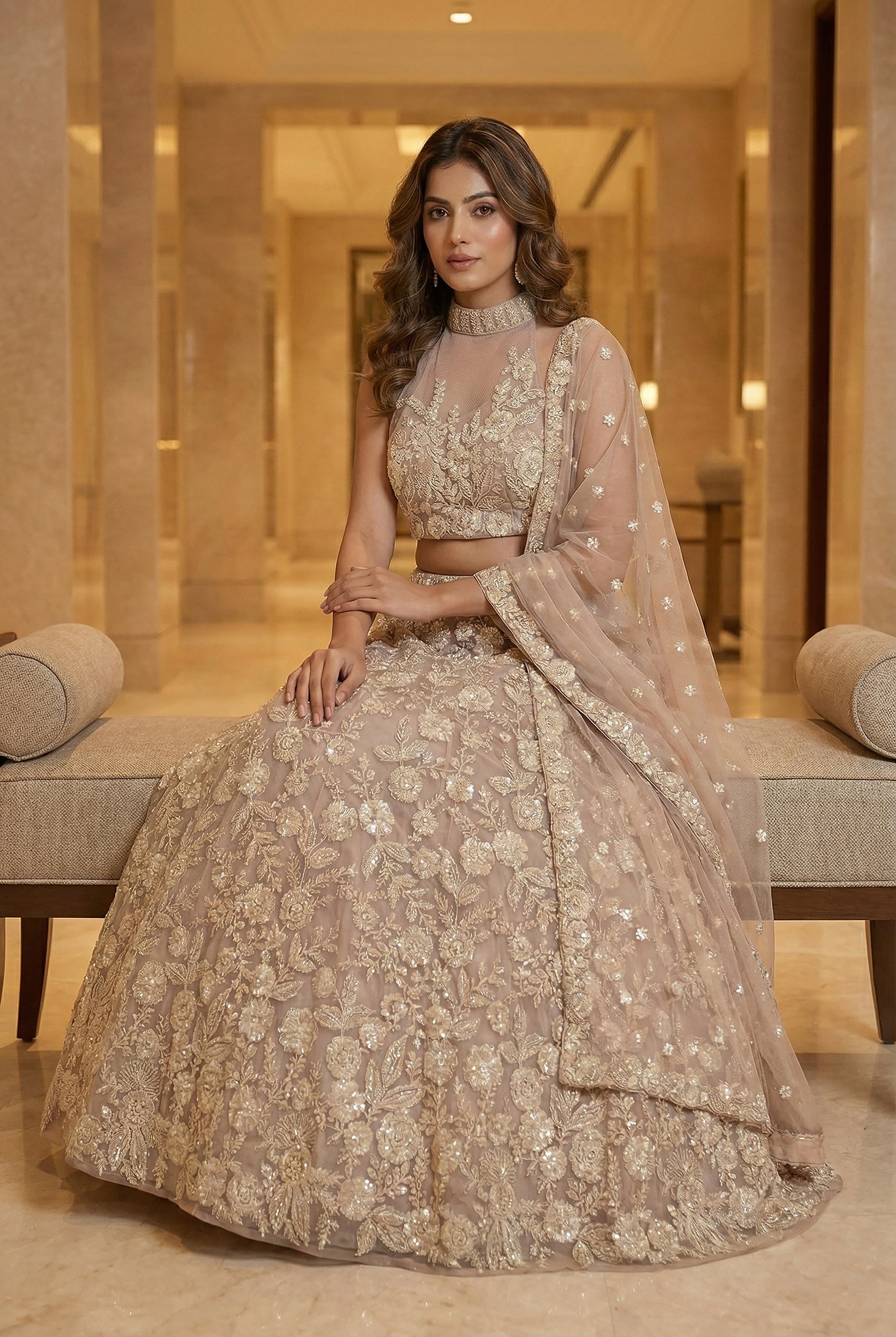 Mauve Muse: Pastel Mauve Designer Lehenga Choli with Stunning Blouse – Palkhi Fashion Houston