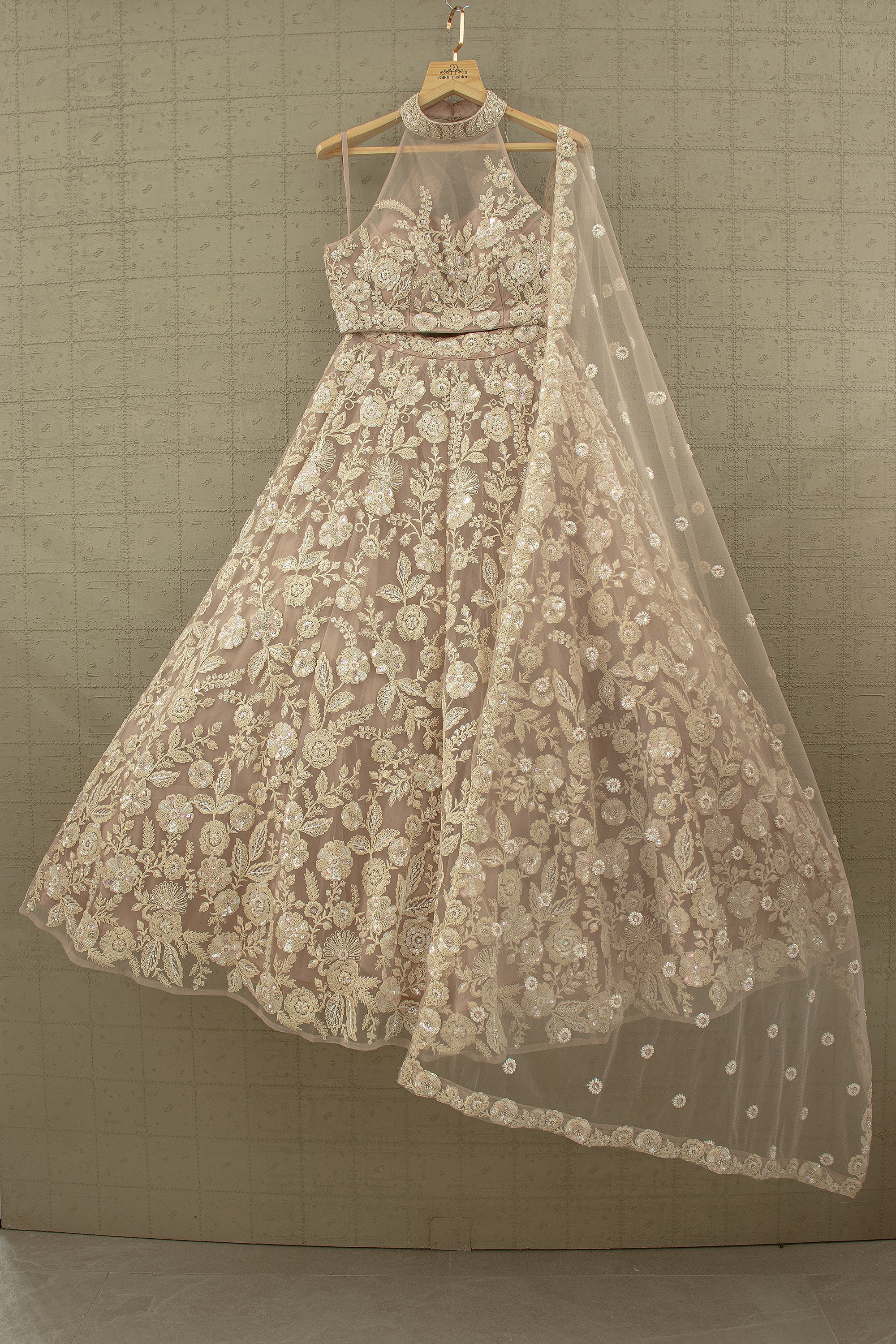 Mauve Muse: Pastel Mauve Designer Lehenga Choli with Stunning Blouse – Palkhi Fashion Houston