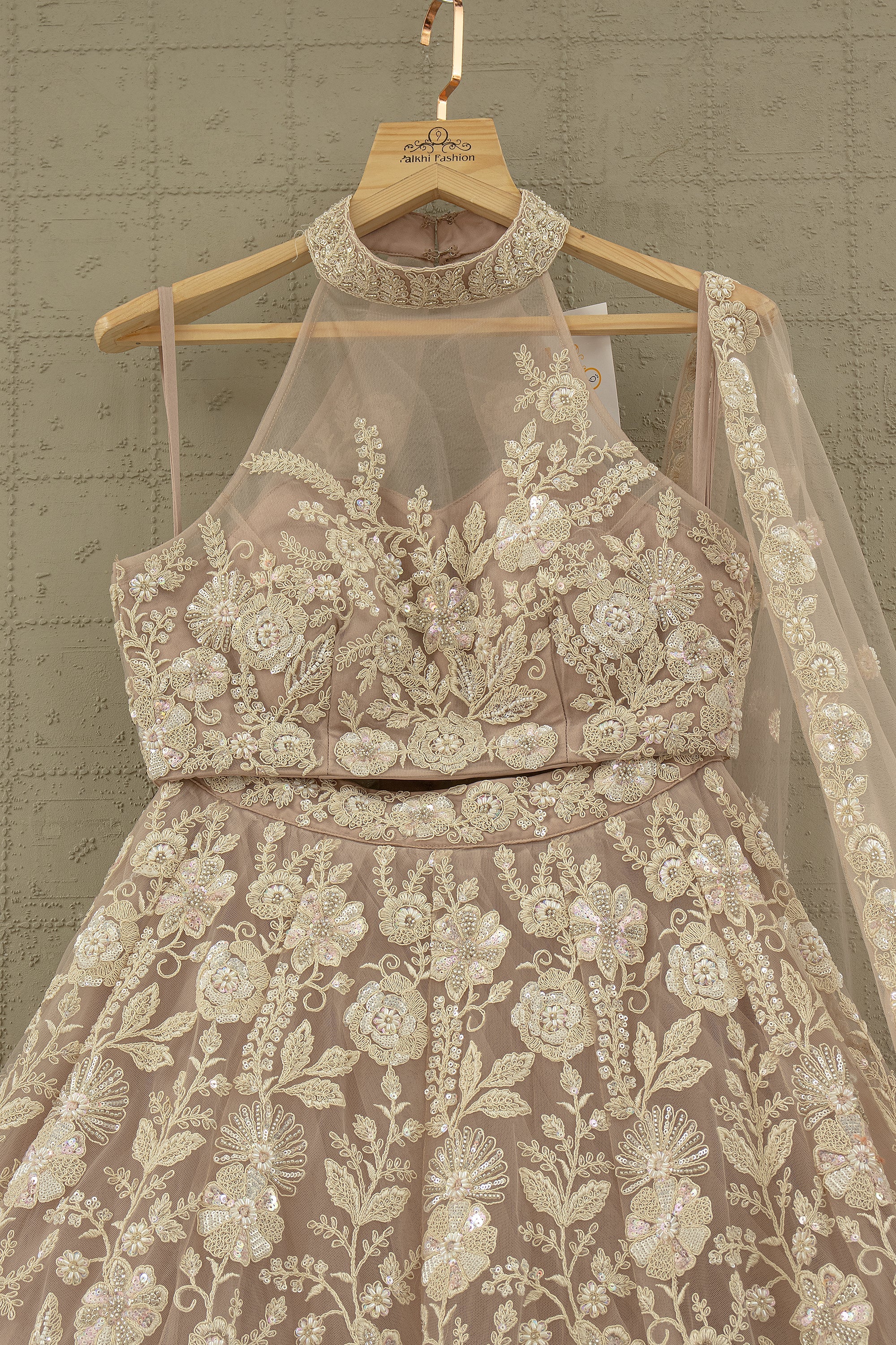 Mauve Muse: Pastel Mauve Designer Lehenga Choli with Stunning Blouse – Palkhi Fashion Houston