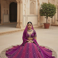 Merlot Majesty: Bandhani Brilliance in Wine Magenta Designer Lehenga Choli