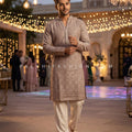 Modern Pastel Luxe – Dusty Mauve Embroidered Kurta Set – Palkhi Fashion