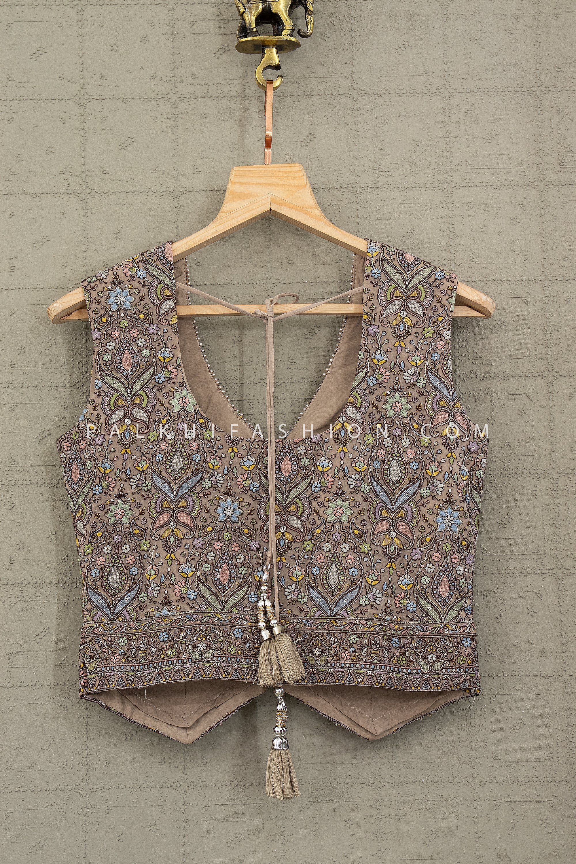 Mughal Reverie — Multicolor Kashmiri - Inspired Embroidered Designer Palazzo Outfit by Palkhi Fashion