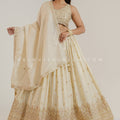 Opulent Charm: Lavish Champagne Color Lehenga Choli – Palkhi Fashion USA