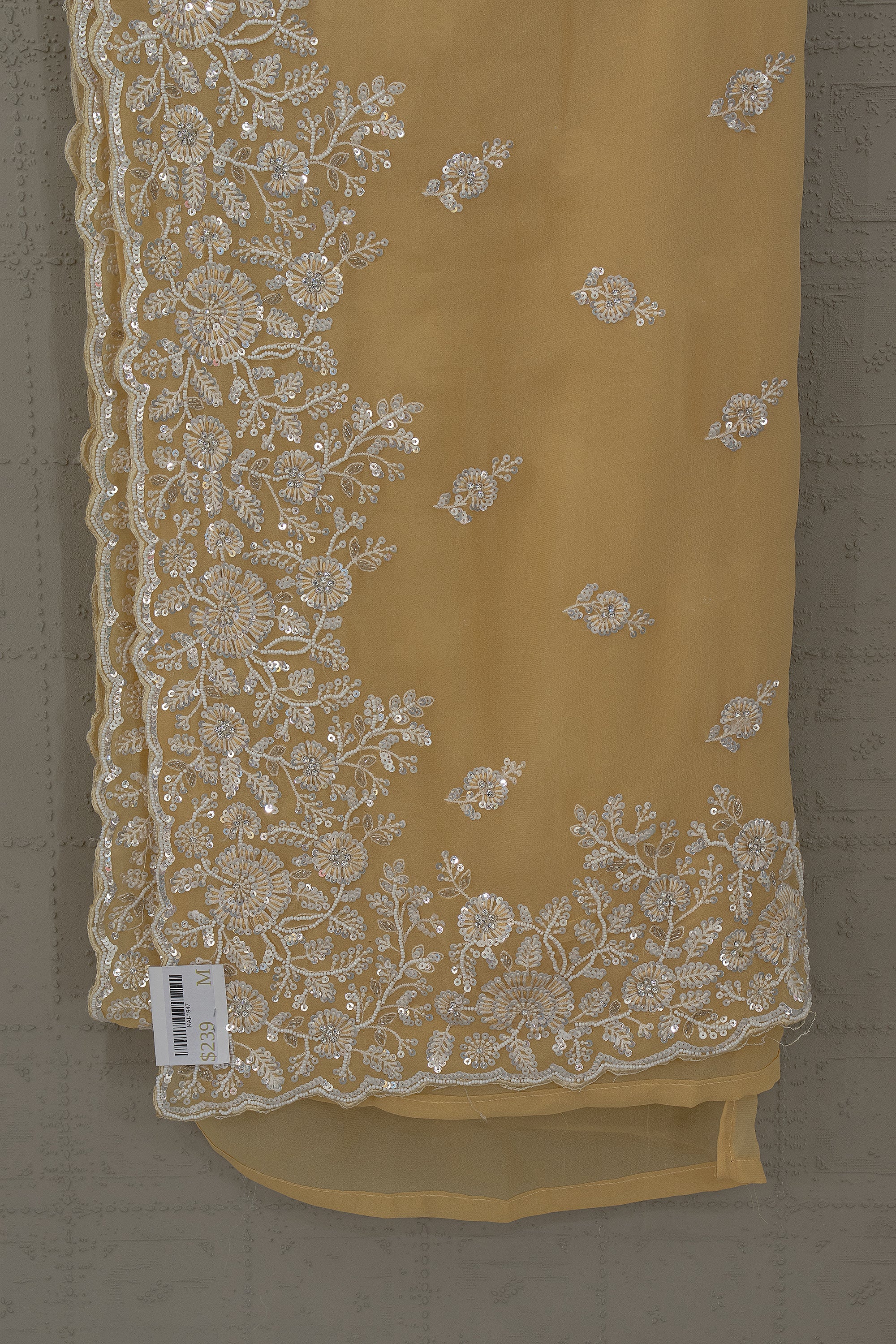 Pastel Yellow Embroidered Saree Set with Statement Blouse – Palkhi Fashion Houston
