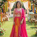 Radiant Bandhani – Multi - Color Bandhani Silk Designer Lehenga Choli | Palkhi Fashion Houston