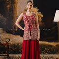 ❤️ Regal Radiance: Maroon Designer Embroidered Palazzo Suit Set – Palkhi Fashion