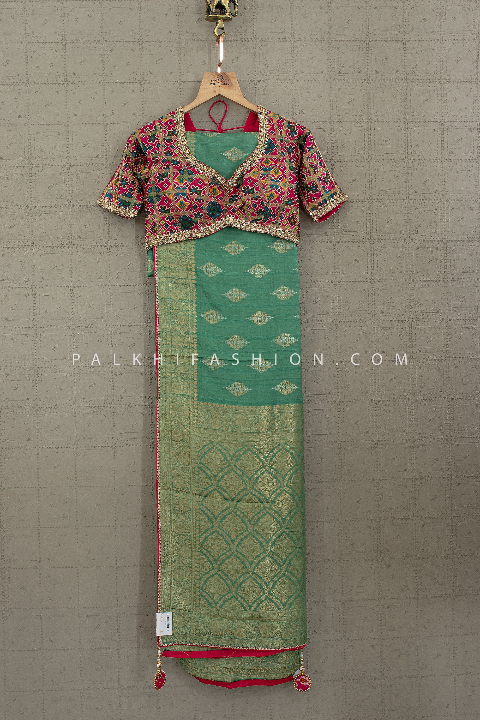 Royal Banarasi Silk Saree with Patola Silk Handworked Blouse – Palkhi Fashion Houston