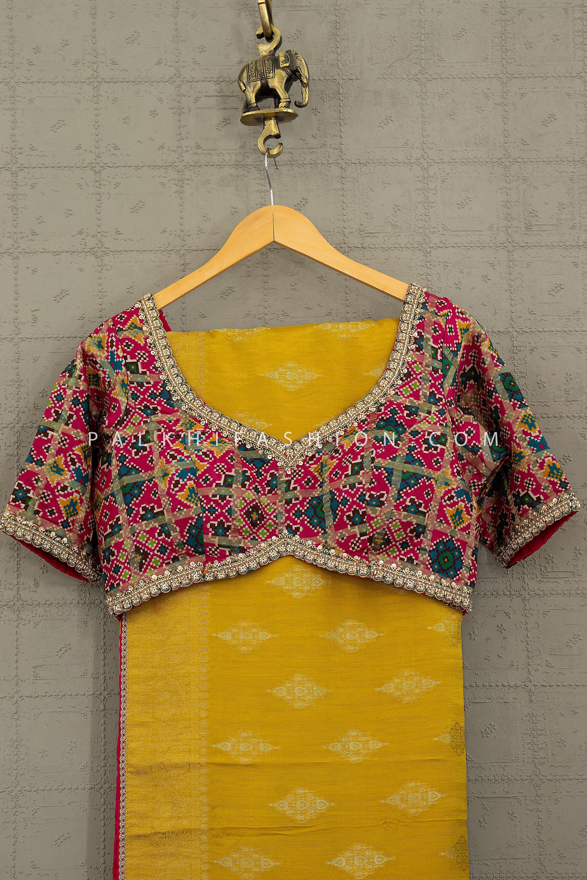 Royal Banarasi Silk Saree with Patola Silk Handworked Blouse – Palkhi Fashion Houston