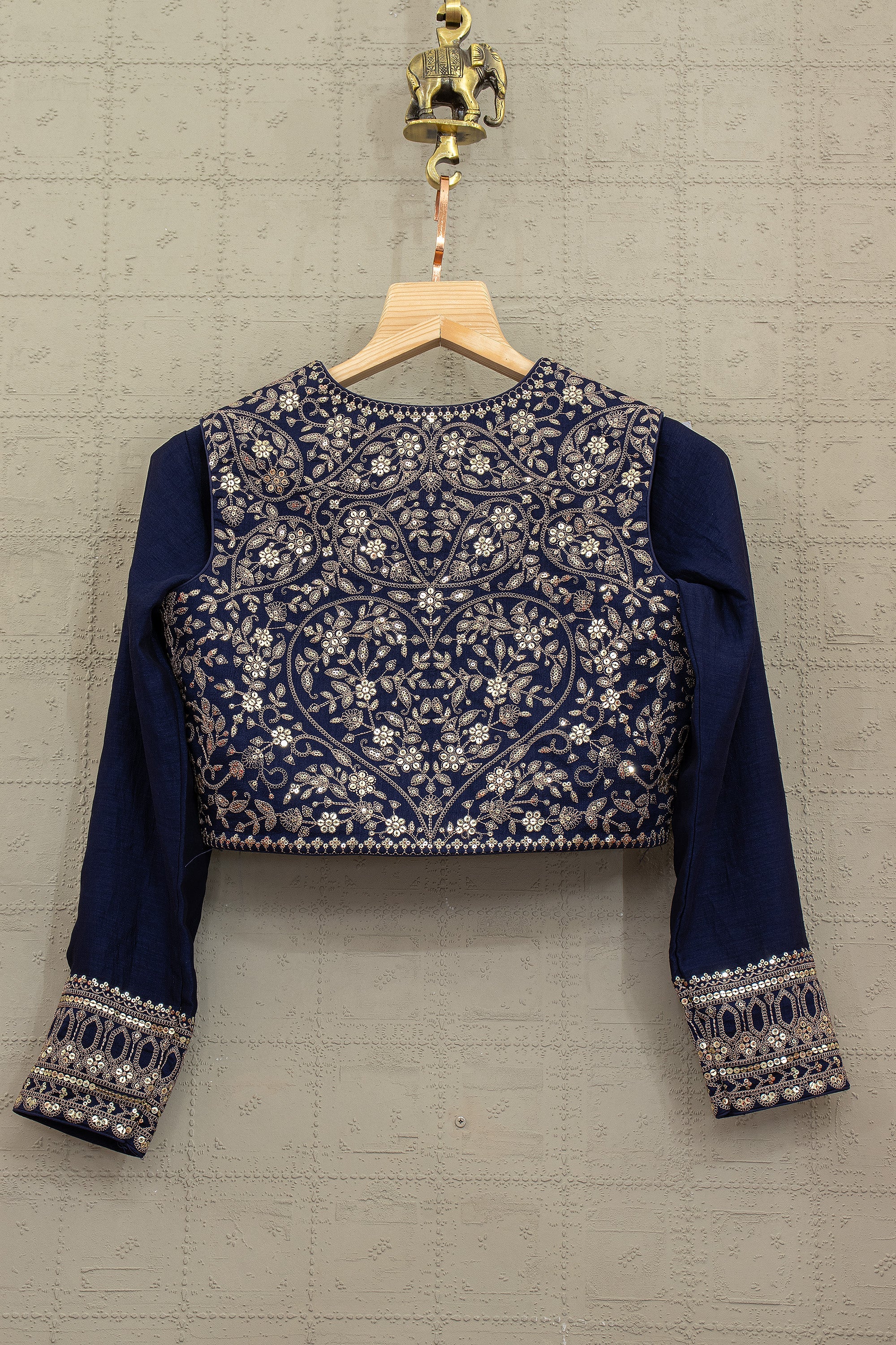 Royal Midnight Elegance – Navy Blue Designer Lehenga Choli Set – Palkhi Fashion