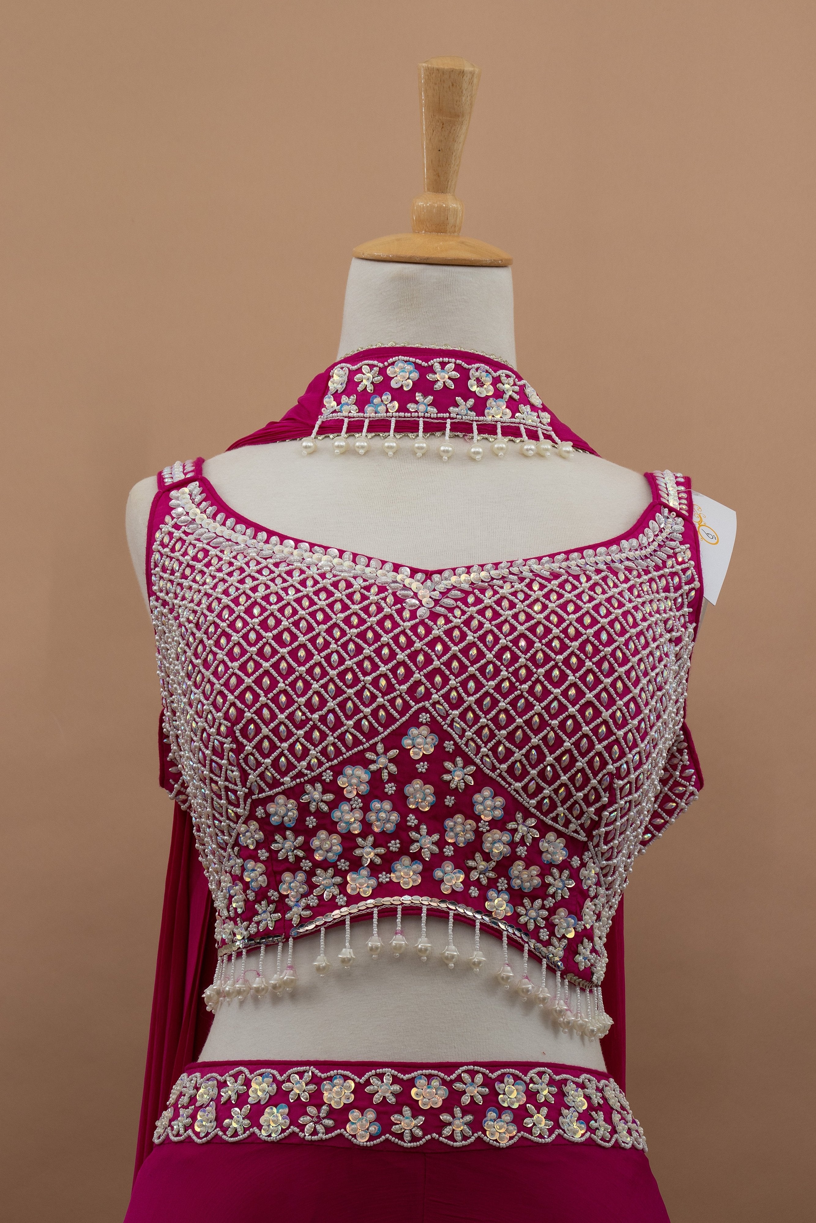💗 Spotlight Ready: Rani Pink Designer Palazzo Set with Heavily Embellished Blouse – Palkhi Fashion