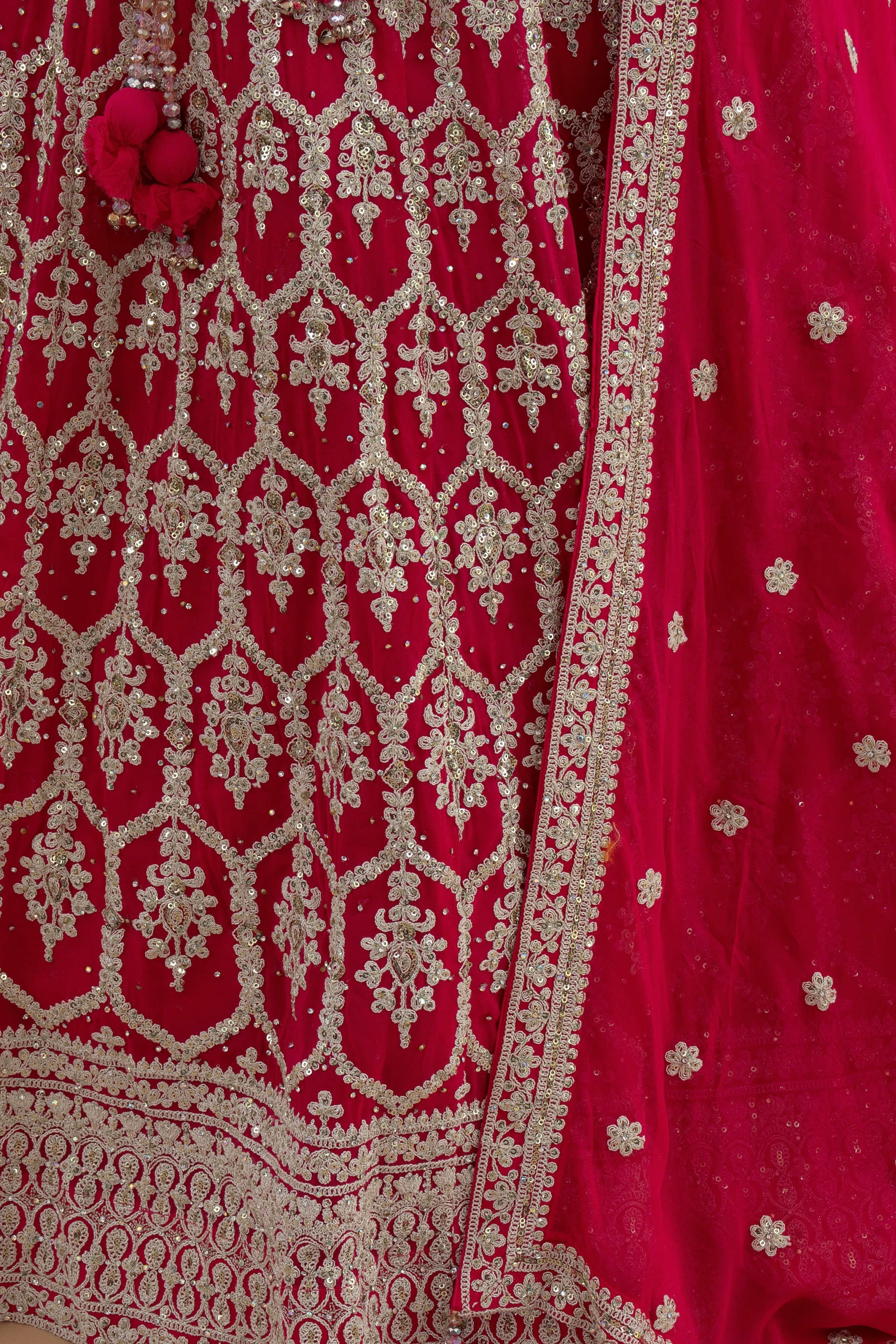 Stunning Rani Pink Embroidered Lehenga Choli for Festive Occasions – Palkhi Fashion