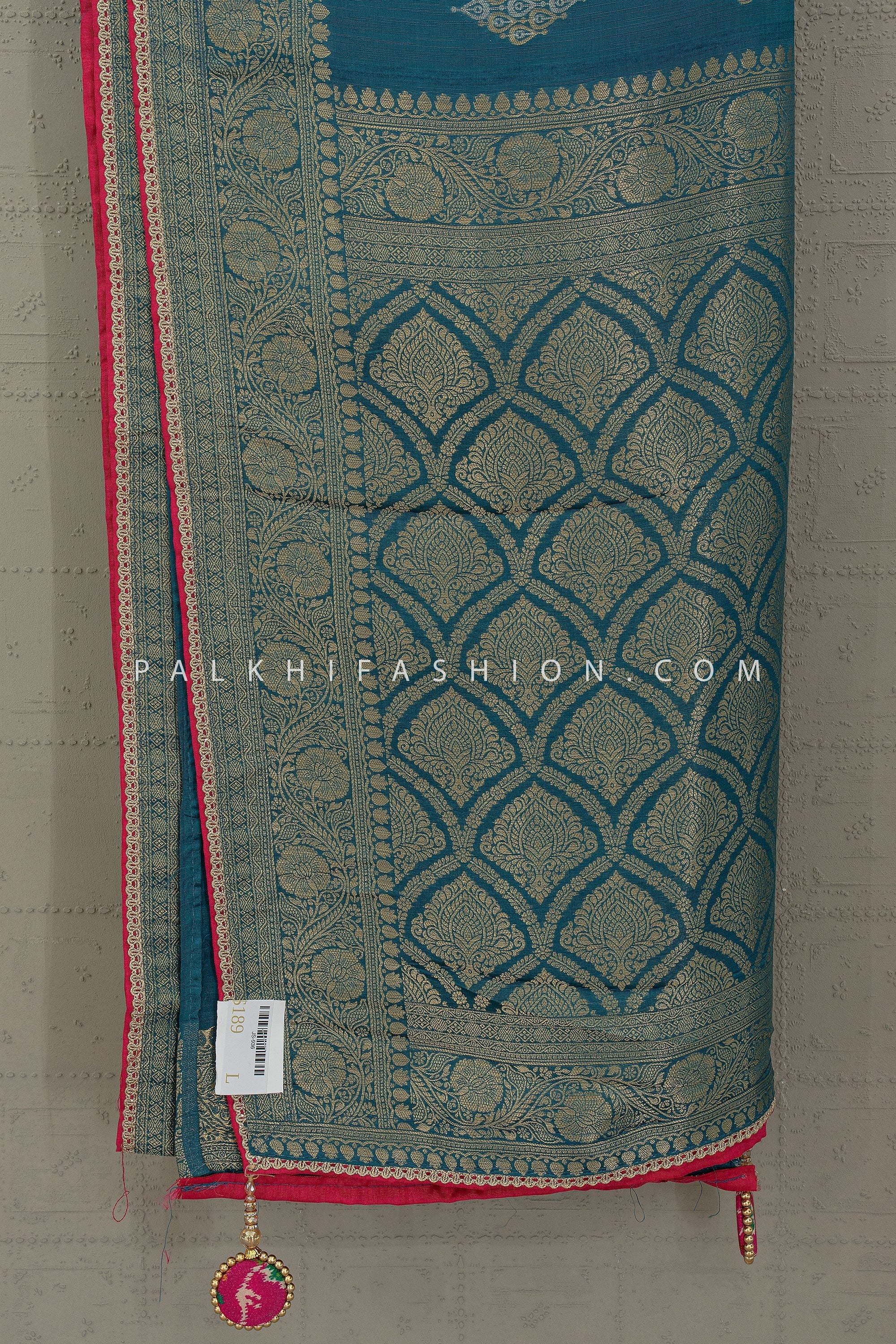 Teal Banarasi Silk Saree with Patola Silk Handworked Blouse – Palkhi Fashion Houston