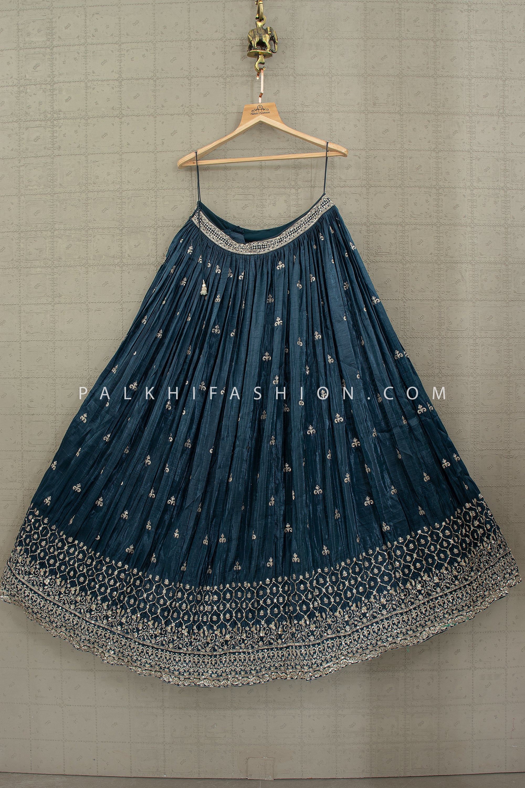 Teal Lehenga Choli with Luxury Embroidery Work – Palkhi Fashion Houston