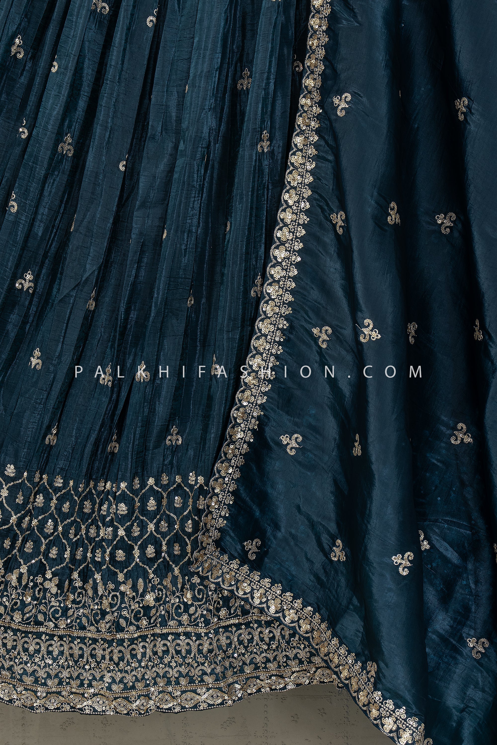 Teal Lehenga Choli with Luxury Embroidery Work – Palkhi Fashion Houston