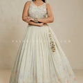 Timeless Elegance: Offwhite Designer Lehenga Choli with Bead & Stone Work – Palkhi Fashion