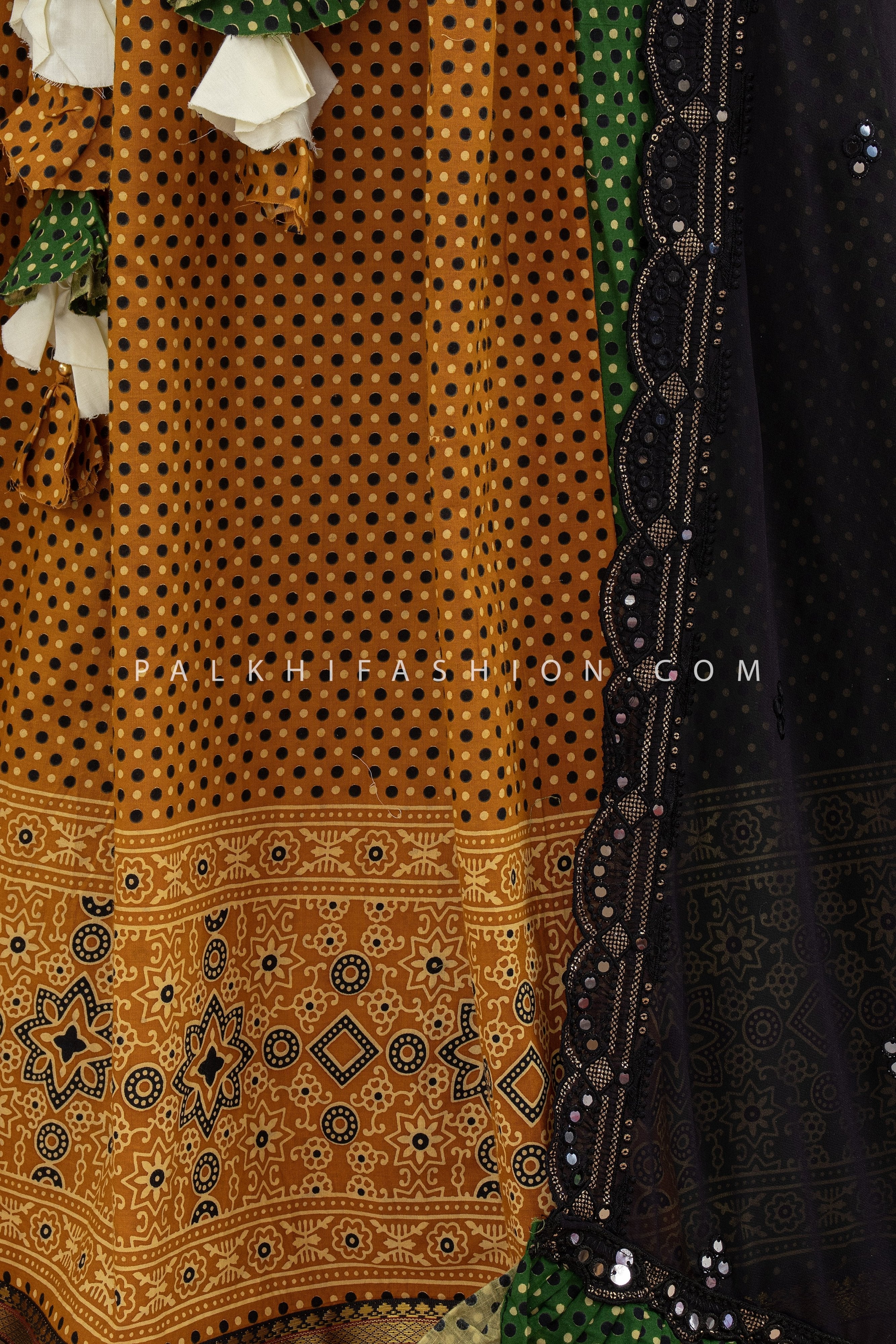 Timeless Heritage: Premium Cotton Ajarakh Navratri Chaniya Choli – Palkhi Fashion