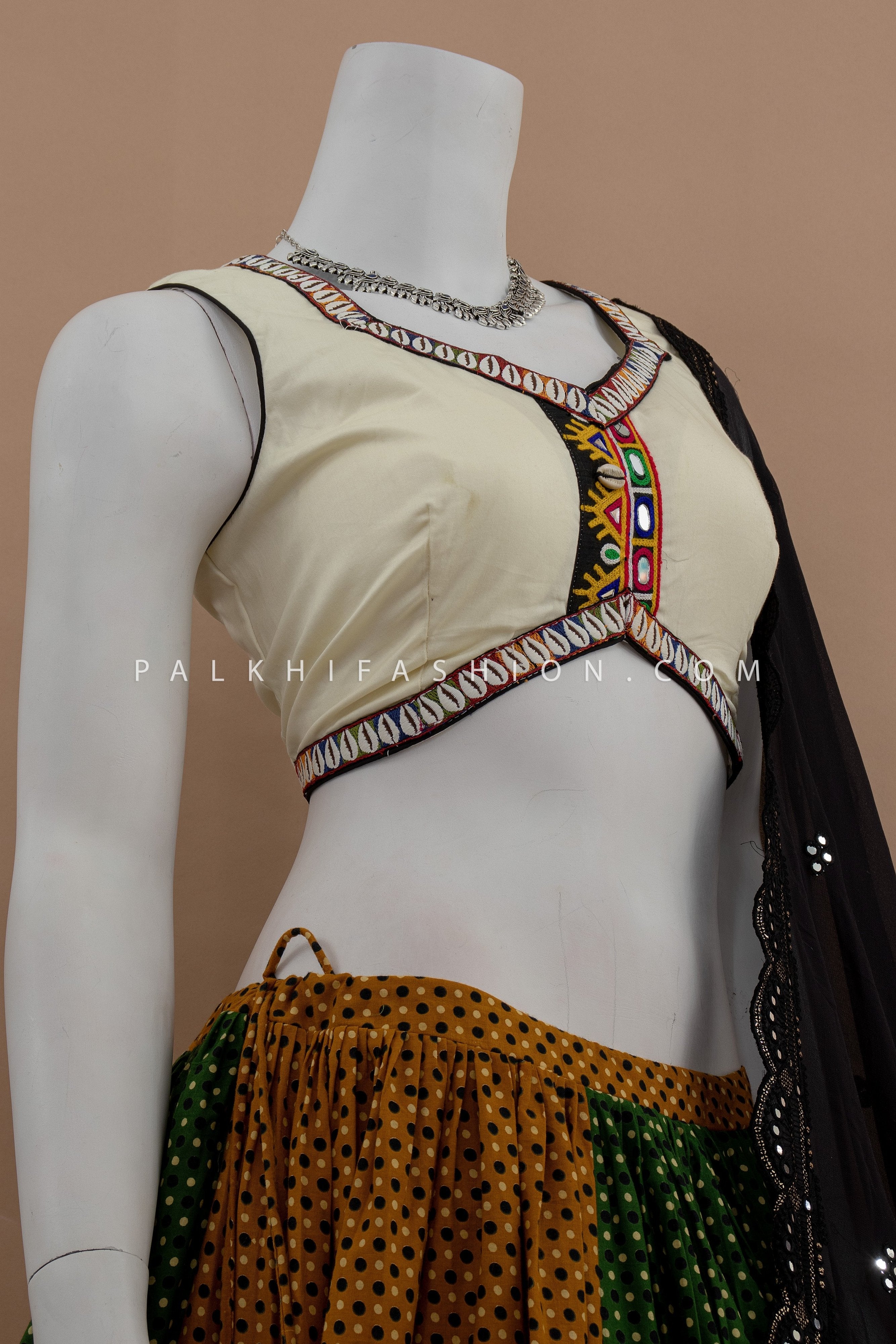 Timeless Heritage: Premium Cotton Ajarakh Navratri Chaniya Choli – Palkhi Fashion
