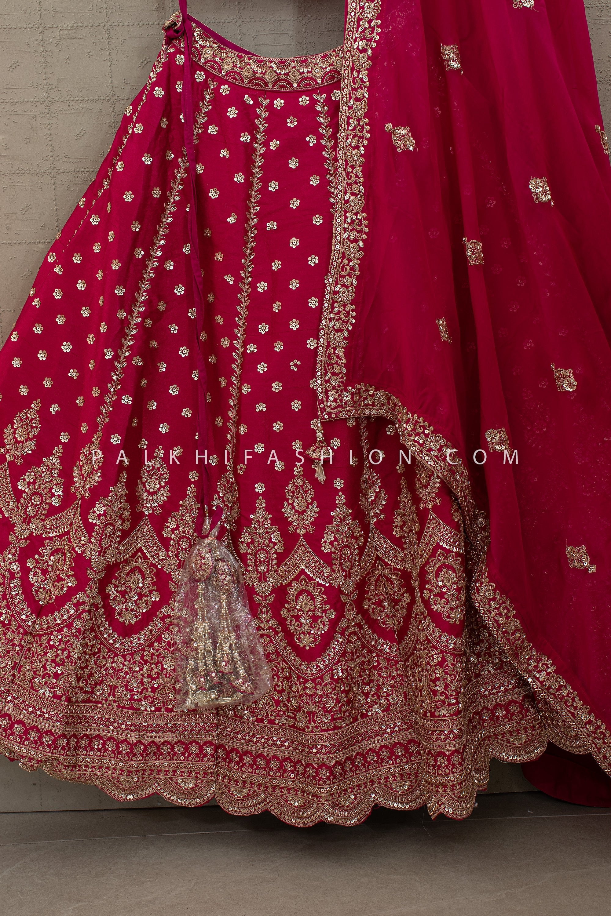 Timeless Royal Craft - Rani Pink Pure Silk Handwork Lehenga Choli – Palkhi Fashion