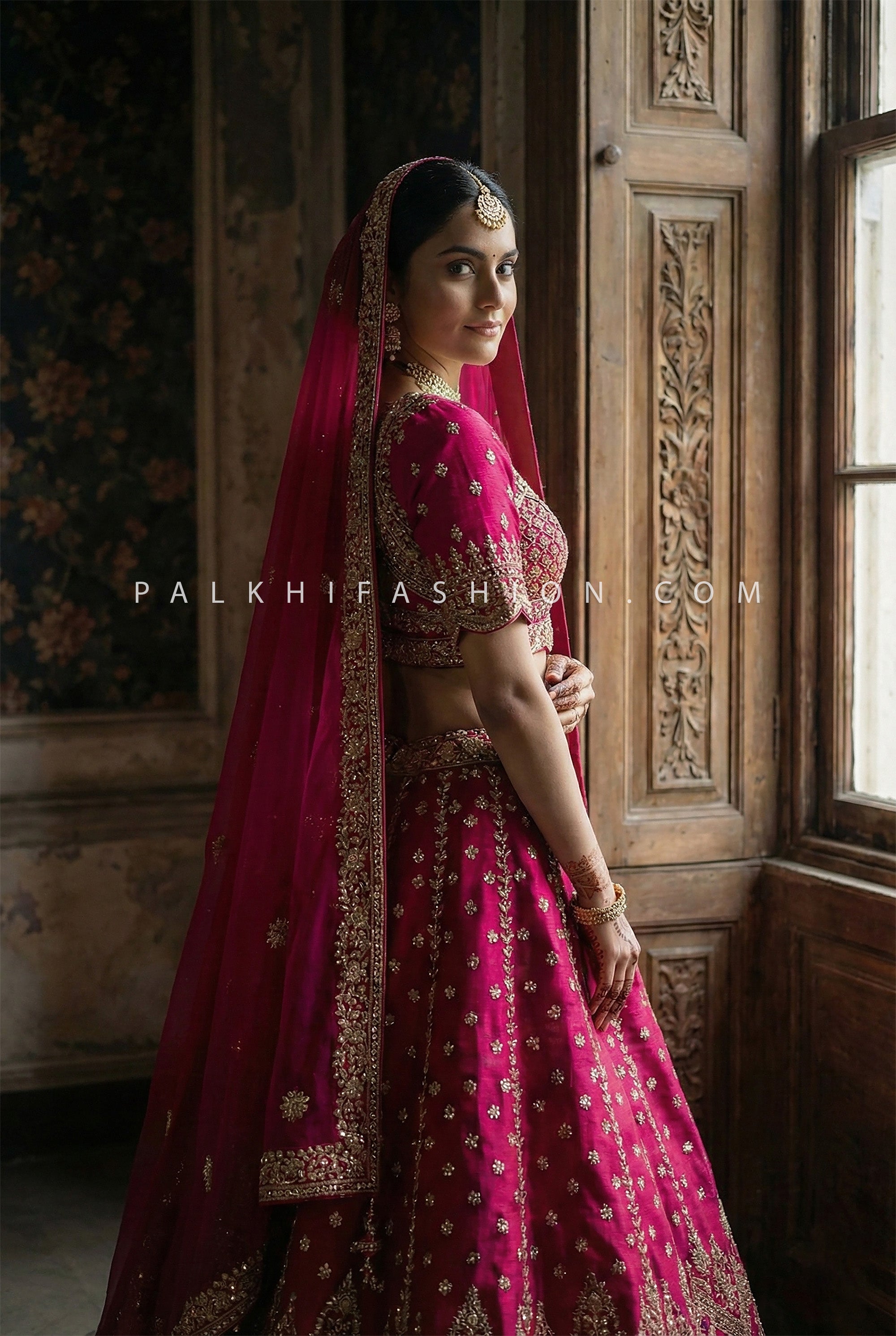Timeless Royal Craft - Rani Pink Pure Silk Handwork Lehenga Choli – Palkhi Fashion