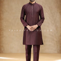 Wine Soft Silk Men’s Kurta Pajama – Palkhi Fashion