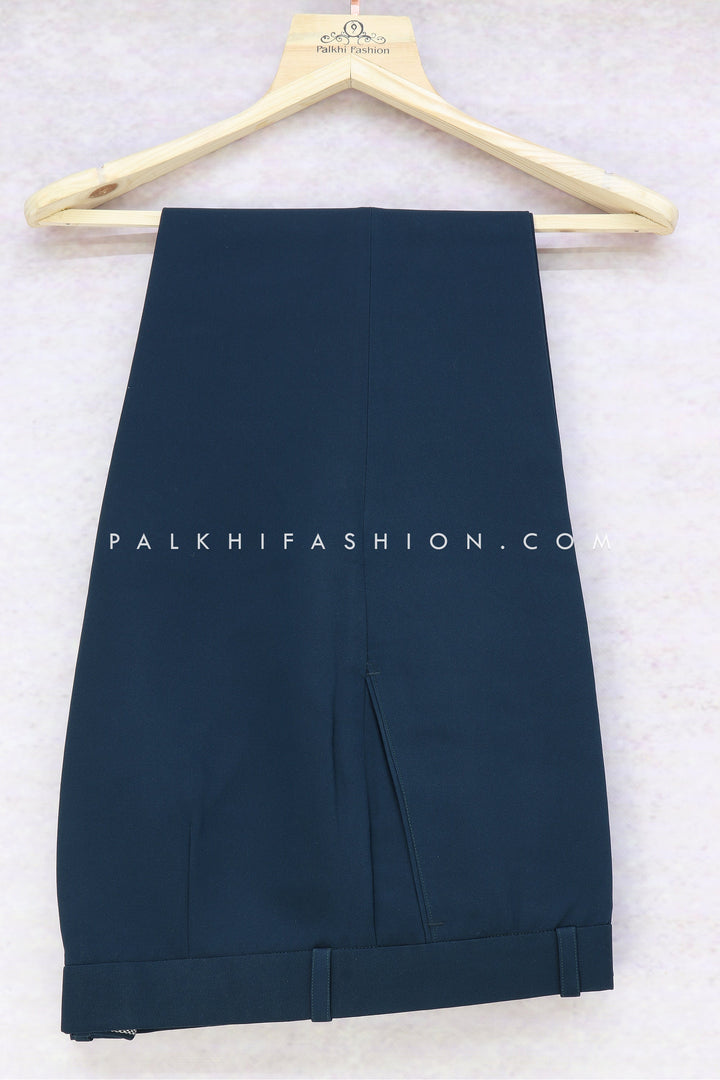 Alluring Petrol Blue Jodhpuri Suit With Handwork - Palkhi Fashion