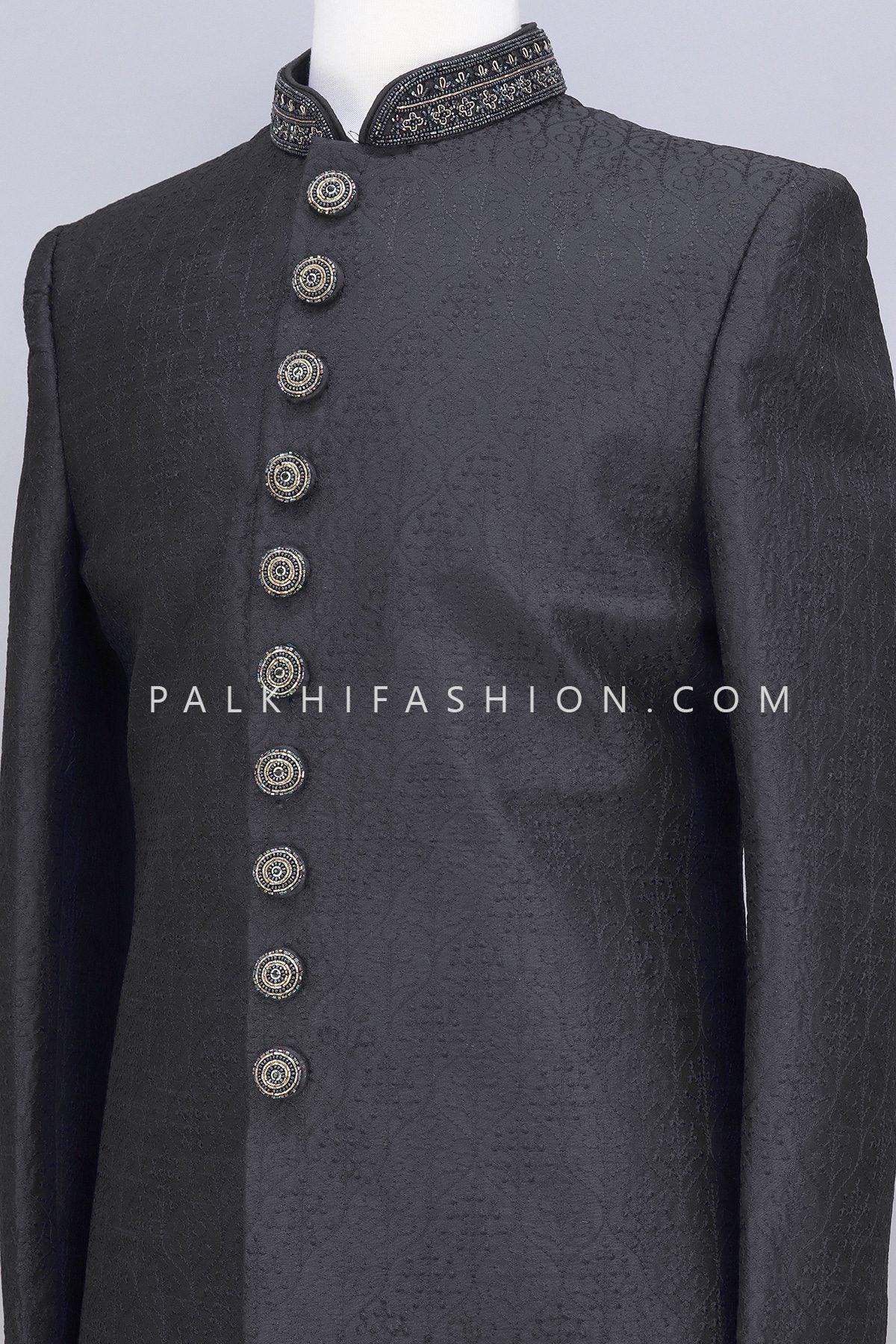 Designer Black Indo-Western In Lakhanvi Work 