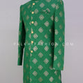 Green Lakhnavi Work Indo-Western For Wedding-Palkhi Fashion 