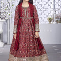 Irresistible Maroon Girls Outfit With Elegant Work - Palkhi Fashion