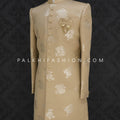 Modern Look Beige Silk Indo-Western-Palkhi Fashion 