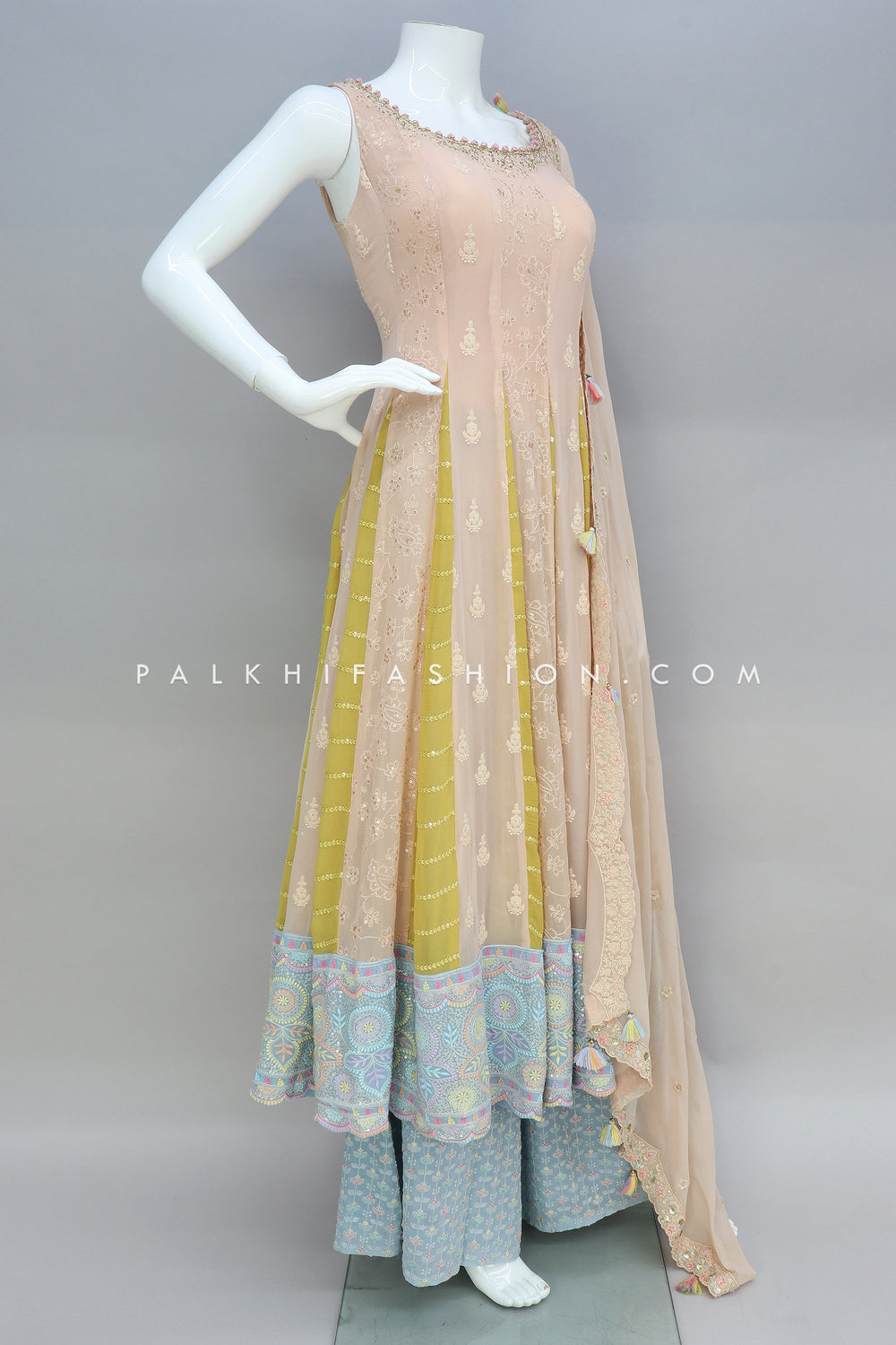 Semi-Stitched Regular Fit Designer Party Wear Palazzo at Rs 2069