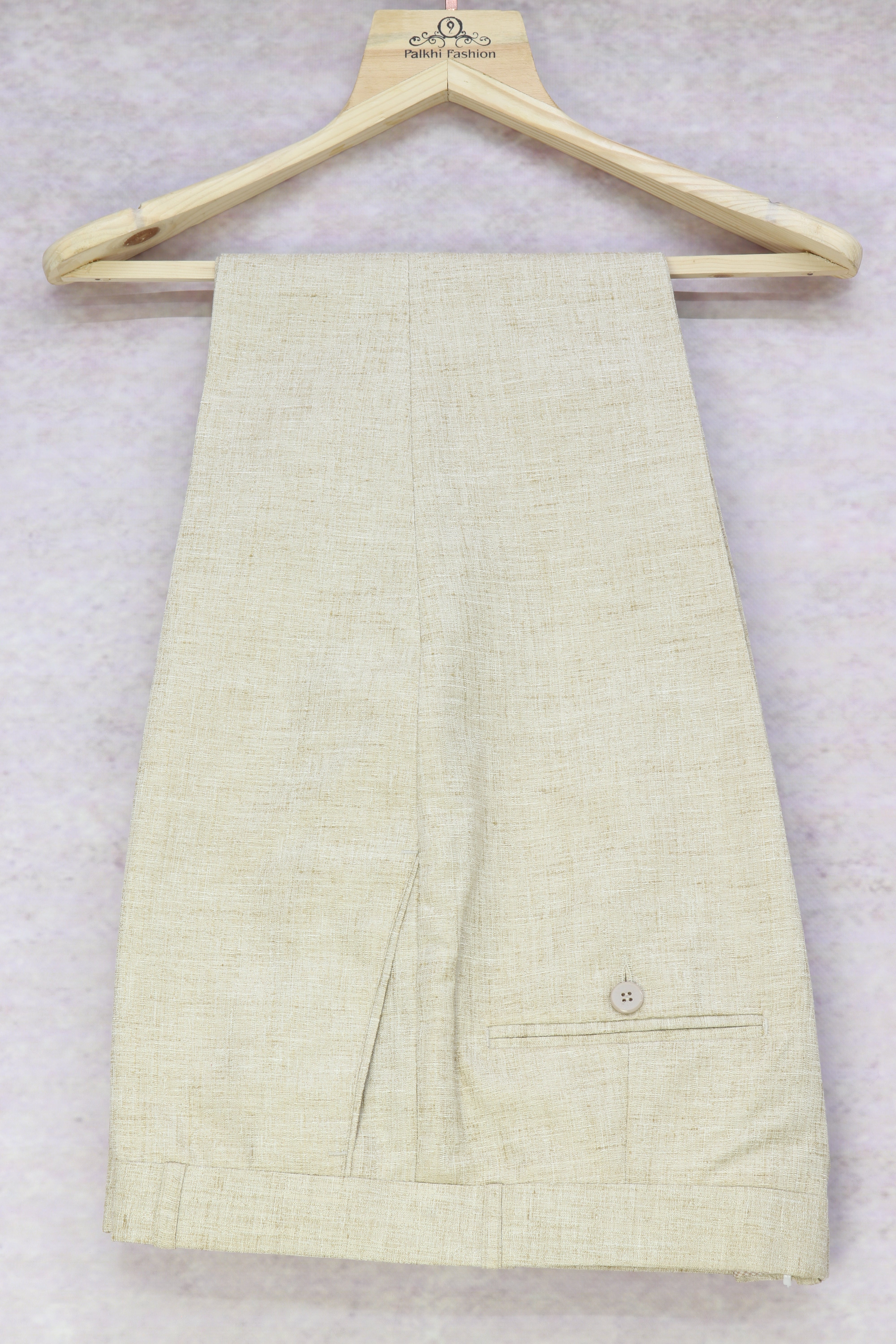 Pure Linen Beige Jodhpuri Suit From Palkhi Fashion - Palkhi Fashion