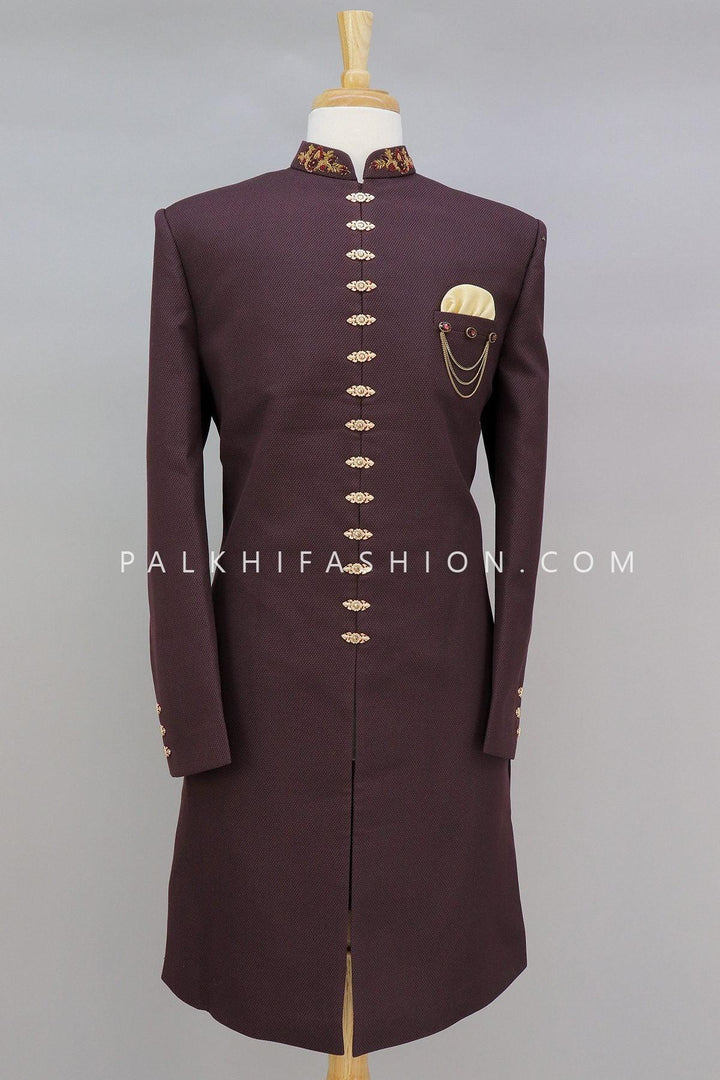 Wine Silk Indo-Western With Attractive Style-Palkhi Fashion - Palkhi Fashion